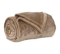 vidaXL Manta Camel 240 x 270 cm Lana, Manta Elegante, Vellón Acogedor, Plush Ligero, Versátil para Decoración Interior, Confort Estiloso