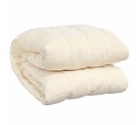 vidaXL Manta con peso de tela – Crema claro 220x240 cm, 15 kg – Manta calmante