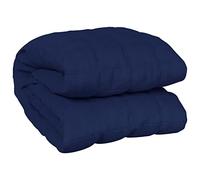 vidaXL Manta con Peso Tela Azul 200x225 cm 13 kg, Manta, Manta de edredón, Manta calmante, Ropa de Cama, Manta con Peso para la ansiedad