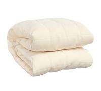 vidaXL Manta con Peso Tela Crema Claro 120x180 cm 5 kg, Manta, Manta de edredón, Manta calmante, Ropa de Cama, Manta con Peso para la ansiedad