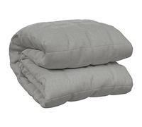 vidaXL Manta con Peso Tela Gris 150x200 cm 7 kg, Manta, Manta de edredón, Manta calmante, Ropa de Cama, Manta con Peso para la ansiedad