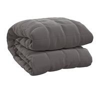 vidaXL Manta con Peso Tela Gris 200x200 cm 13 kg, Manta, Manta de edredón, Manta calmante, Ropa de Cama, Manta con Peso para la ansiedad