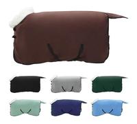 vidaXL Manta para Caballo Marrón Oscuro Completo 105 cm Forro Polar, Equipo Ecuestre Moderno, Manta térmica para Caballos, Resistente al Clima, Cubierta Ajustable, Forro Polar