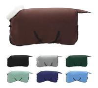 vidaXL Manta para Caballo Marrón Oscuro Completo 165 cm Forro Polar, Equipo Ecuestre Moderno, Manta térmica para Caballos, Resistente al Clima, Cubierta Ajustable, Forro Polar