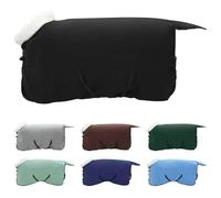 vidaXL Manta para Caballo Negro 135 cm Forro Polar, Equipo Ecuestre Moderno, Manta térmica para Caballos, Resistente al Clima, Cubierta Ajustable, Forro Polar