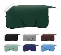 vidaXL Manta para Caballo Verde Oscuro Completo 115 cm Forro Polar, Equipo Ecuestre Moderno, Manta térmica para Caballos, Resistente al Clima, Cubierta Ajustable, Forro Polar