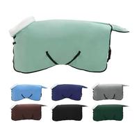 vidaXL Manta para Caballo Verde Oscuro Completo 115 cm Forro Polar, Equipo Ecuestre Moderno, Manta térmica para Caballos, Resistente al Clima, Cubierta Ajustable, Forro Polar
