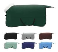 vidaXL Manta para Caballo Verde Oscuro Completo 135 cm Forro Polar, Equipo Ecuestre Moderno, Manta térmica para Caballos, Resistente al Clima, Cubierta Ajustable, Forro Polar