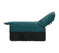 vidaXL Manta para Caballo Verde Oscuro y Negro 105 cm Poliéster, Manta Moderna, Impermeable, para Caballos, Cubierta cálida, para Exteriores, Accesorios de Montar