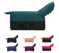 vidaXL Manta para Caballo Verde Oscuro y Negro 105 cm Poliéster, Manta Moderna, Impermeable, para Caballos, Cubierta cálida, para Exteriores, Accesorios de Montar