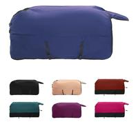 vidaXL Manta para Caballo Verde Oscuro y Negro 115 cm Poliéster, Manta Moderna, Impermeable, para Caballos, Cubierta cálida, para Exteriores, Accesorios de Montar