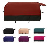 vidaXL Manta para Caballo Verde Oscuro y Negro 165 cm Poliéster, Manta Moderna, Impermeable, para Caballos, Cubierta cálida, para Exteriores, Accesorios de Montar