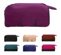 vidaXL Manta para Caballo Verde Oscuro y Negro 75 cm Poliéster, Manta Moderna, Impermeable, para Caballos, Cubierta cálida, para Exteriores, Accesorios de Montar