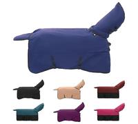 vidaXL Manta para Caballo Verde Oscuro y Negro 95 cm Poliéster, Manta Moderna, Impermeable, para Caballos, Cubierta cálida, para Exteriores, Accesorios de Montar