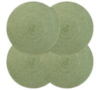 vidaXL Manteles de Yute 4 pcs Verde Oliva Ø 30 cm 100% Yute Tossa, Mantelito de Yute Artesanal, decoración rústica para Mesa, Accesorio Duradero y ecológico