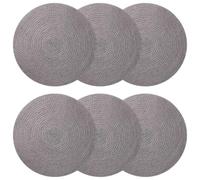 vidaXL Manteles de Yute 6 pcs Gris Ø 30 cm 100% Yute Tossa, Mantelito de Yute Artesanal, decoración rústica para Mesa, Accesorio Duradero y ecológico