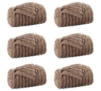 vidaXL Mantitas de Sofá 6 pcs Camel 270 x 240 cm Lana, Manta cómoda, de Felpa Ligera, fácil de Llevar, Decorativa para Sala y Dormitorio, Confort