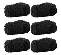 vidaXL Mantitas de Sofá 6 pcs Negro 200 x 150 cm Lana, Manta cómoda, de Felpa Ligera, fácil de Llevar, Decorativa para Sala y Dormitorio, Confort