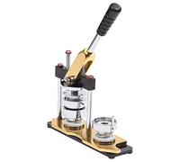 vidaXL Máquina de Chapas con Cortador Circular Punzón Giratorio Perforadoras Hacer Pin Insignias Cintas Porta Llaves Espejo Juego de Troqueles 44 mm