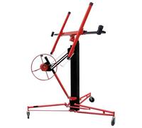 vidaXL Máquina para Levantar Agarar Placas de Yeso Pladur Soporte Acero Rojo