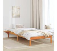 vidaXL Marco de Cama con mesitas de Noche Marrón Marrón Cera