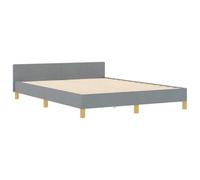 vidaXL Marco de Cama de Madera Bonita Gris Claro Diseño Moderno de Bloques de Diamante 140 X 190 cm Uso Interior Resistente y Duradero para Adultos Experiencia de Sueño Elegante Muebles de Dormitorio
