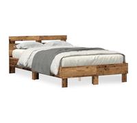 vidaXL - Marco de cama de madera natural, madera maciza, 120 x 200 cm, duradero