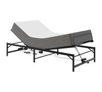vidaXL - Marco de cama eléctrico ajustable (100 x 190 cm, acero, marco de cama de acero epoxi, mando a distancia, ajuste independiente, cabeza y pies, altura y ángulo ajustable