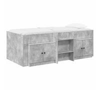 vidaXL Marco de Cama Loft con Armario con Puerta 3 uds. Gris Hormigón