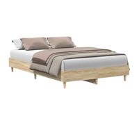 vidaXL Estructura de Cama sin colchón Roble Sonoma 120x190 cm Madera, Muebles de Dormitorio, Base de Cama, Cama Doble, Cama, armazón de Cama