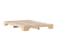 vidaXL Marco de Cama Natural Madera de Pino Macizo 140 x 200 cm Duradero