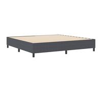vidaXL Cama box spring tela de pana gris oscuro 200x200 cm