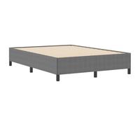 vidaXL Marco de cama minimalista de madera de pino maciza, color gris claro, 140 x 190 cm, muebles para interiores para dos adultos, cama de matrimonio estable para adultos