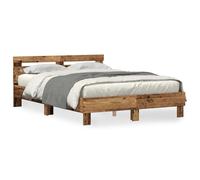vidaXL Marco de Cama de Madera Madera Reciclada 140 x 190 cm Convertible