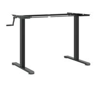 Marco De Escritorio De Pie Acero Negro (94-135)x60x(70-114) Cm Vidaxl