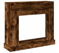 vidaXL Borde de Chimenea Madera ingeniería Roble Ahumado 100x30x87,5cm, Envolvente de Chimenea, repisa de Chimenea, repisa de Chimenea