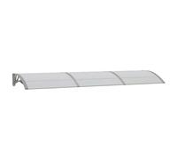 vidaXL Marquesina de Puerta policarbonato Gris 300x75 cm