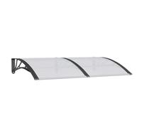vidaXL Marquesina de Puerta policarbonato Negro 150x100 cm