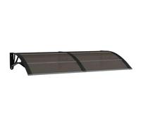 vidaXL Marquesina de Puerta policarbonato Negro 150x75 cm
