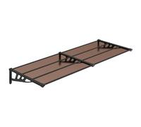 vidaXL Marquesina de Puerta policarbonato Negro 239x90 cm