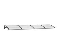 vidaXL Marquesina de Puerta policarbonato Negro 350x100 cm