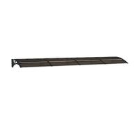 vidaXL Marquesina de Puerta policarbonato Negro 350x80 cm, marquesina de Puerta, pérgola de Puerta de Entrada, toldo de Puerta, marquesinas de Puerta