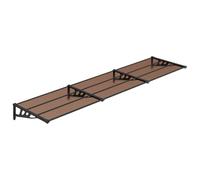 vidaXL Marquesina de Puerta policarbonato Negro 358,5x90 cm