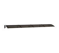 vidaXL Marquesina de Puerta policarbonato Negro 400x75 cm