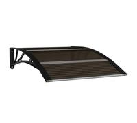 vidaXL Marquesina para Puerta de policarbonato Negra, 100 x 75 cm