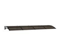 vidaXL Marquesina para Puerta de policarbonato Negra, 350 x 100 cm