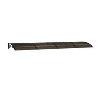 vidaXL Marquesina para Puerta de policarbonato Negra, 400 x 100 cm