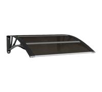 vidaXL Marquesina para Puerta de policarbonato Negra, 80 x 75 cm