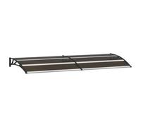 vidaXL Marquesina para Puerta PC Casa Hogar Jardín Patio Terraza Bricolaje Toldo Cubierta Capa Dosel Palio Lona Tienda Capota Pantalla 240x75 cm Negro