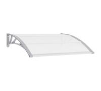 vidaXL Marquesina para Puerta PC Gris y Transparente 120x75 cm